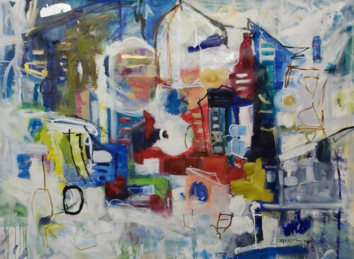 My Town van Marie Manon Corbeil, Schilderij te koop op Singulart
