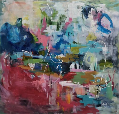 Pink Land van Marie Manon Corbeil, Schilderij te koop op Singulart