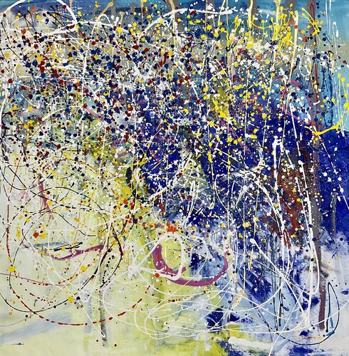 Escape - Inspired by Jackson Pollock van Marie Manon Corbeil, Schilderij te koop op Singulart