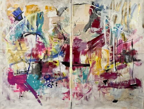 My Twins - Tribute to Joan Mitchell by Marie Manon Marie Manon Corbeil