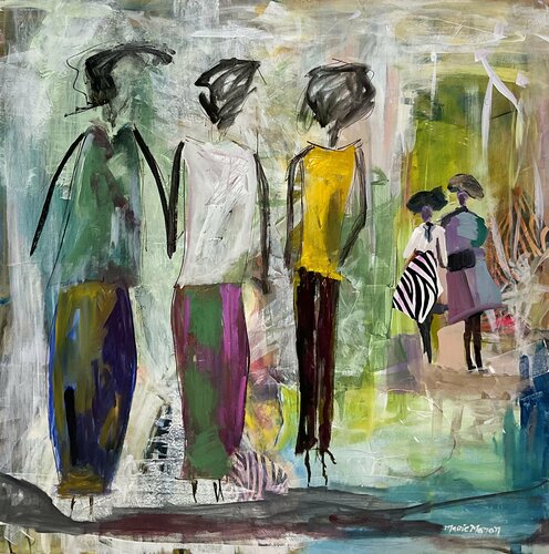 living in a world of inequality van Marie Manon Corbeil, Schilderij te koop op Singulart