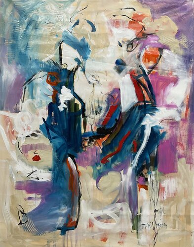 “Woman” tribute to Willem de Kooning van Marie Manon Corbeil, Schilderij te koop op Singulart