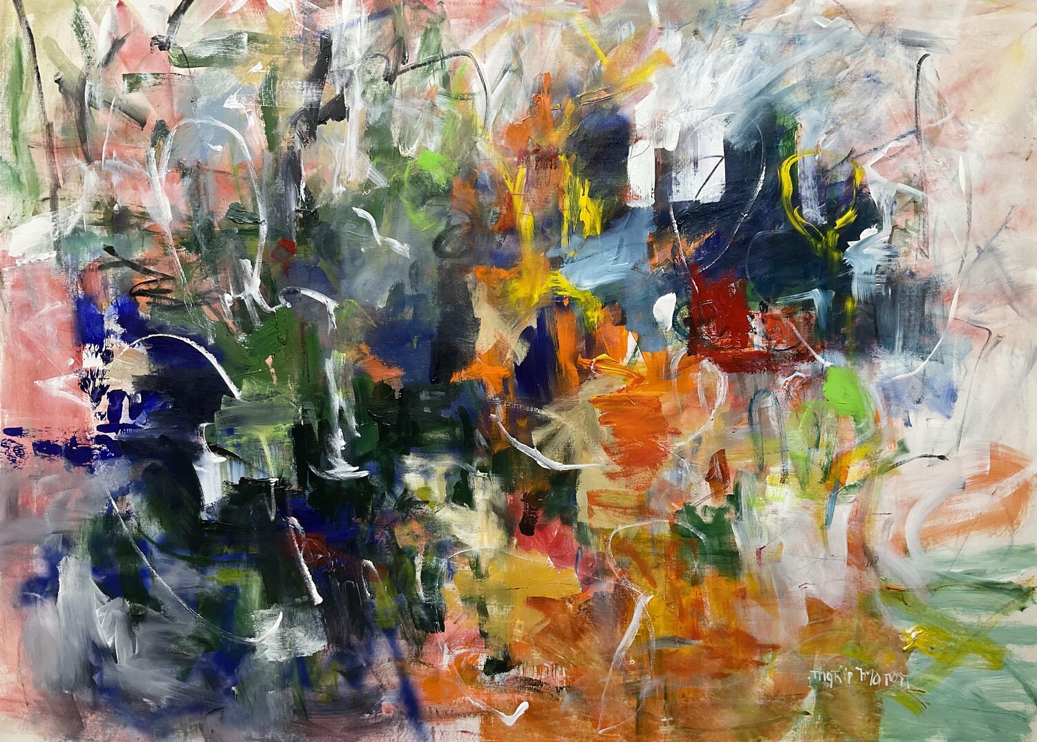 One Million dollar Tree - Homage to Joan Mitchell Marie Manon Corbeil Originalgemälde zu verkaufen