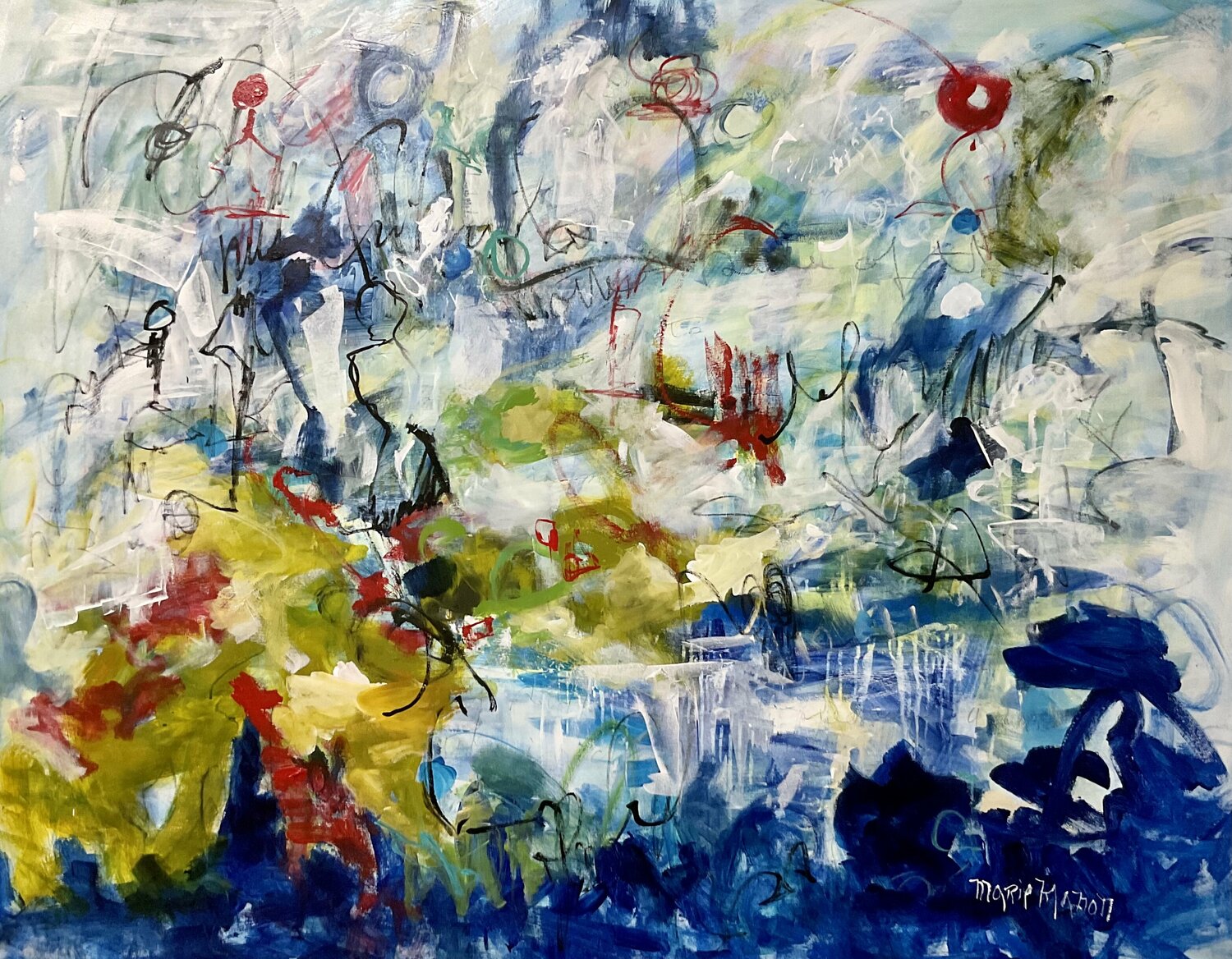 On the other side of the World Marie Manon Corbeil Originalgemälde zu verkaufen