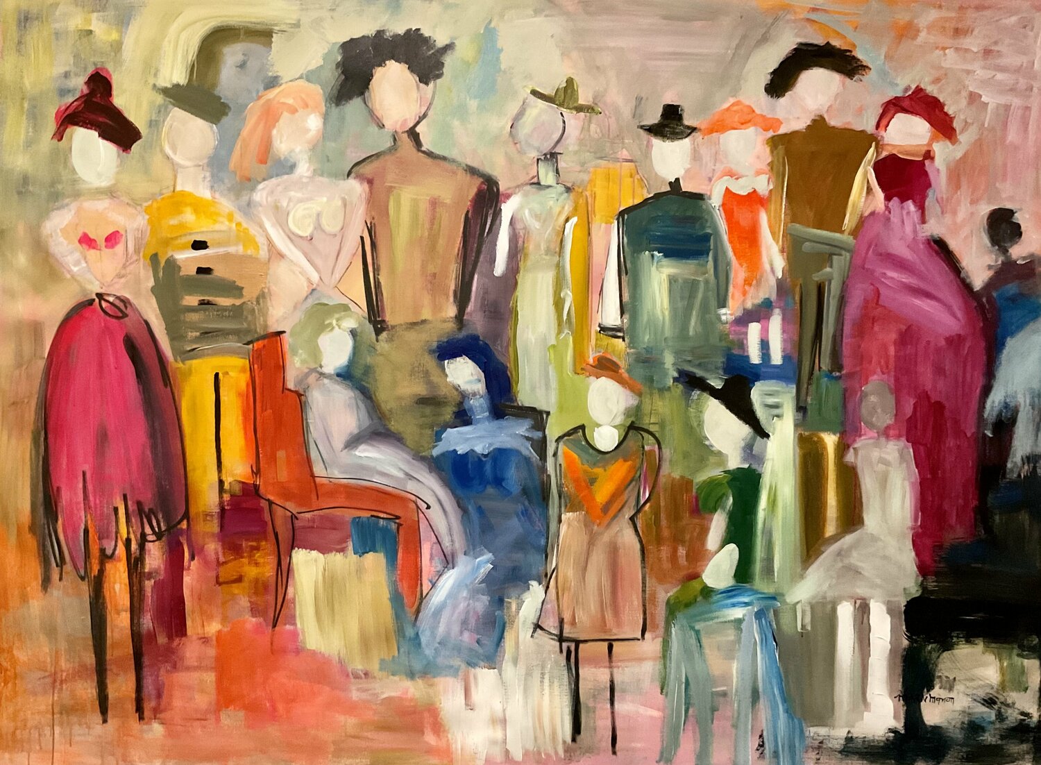 Who gets the last piece of bread Marie Manon Corbeil Originalgemälde zu verkaufen