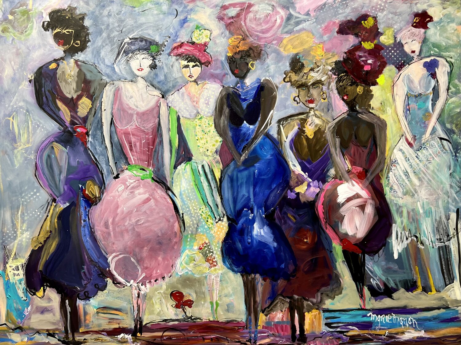Queens of their own Lifes Marie Manon Corbeil Originalgemälde zu verkaufen