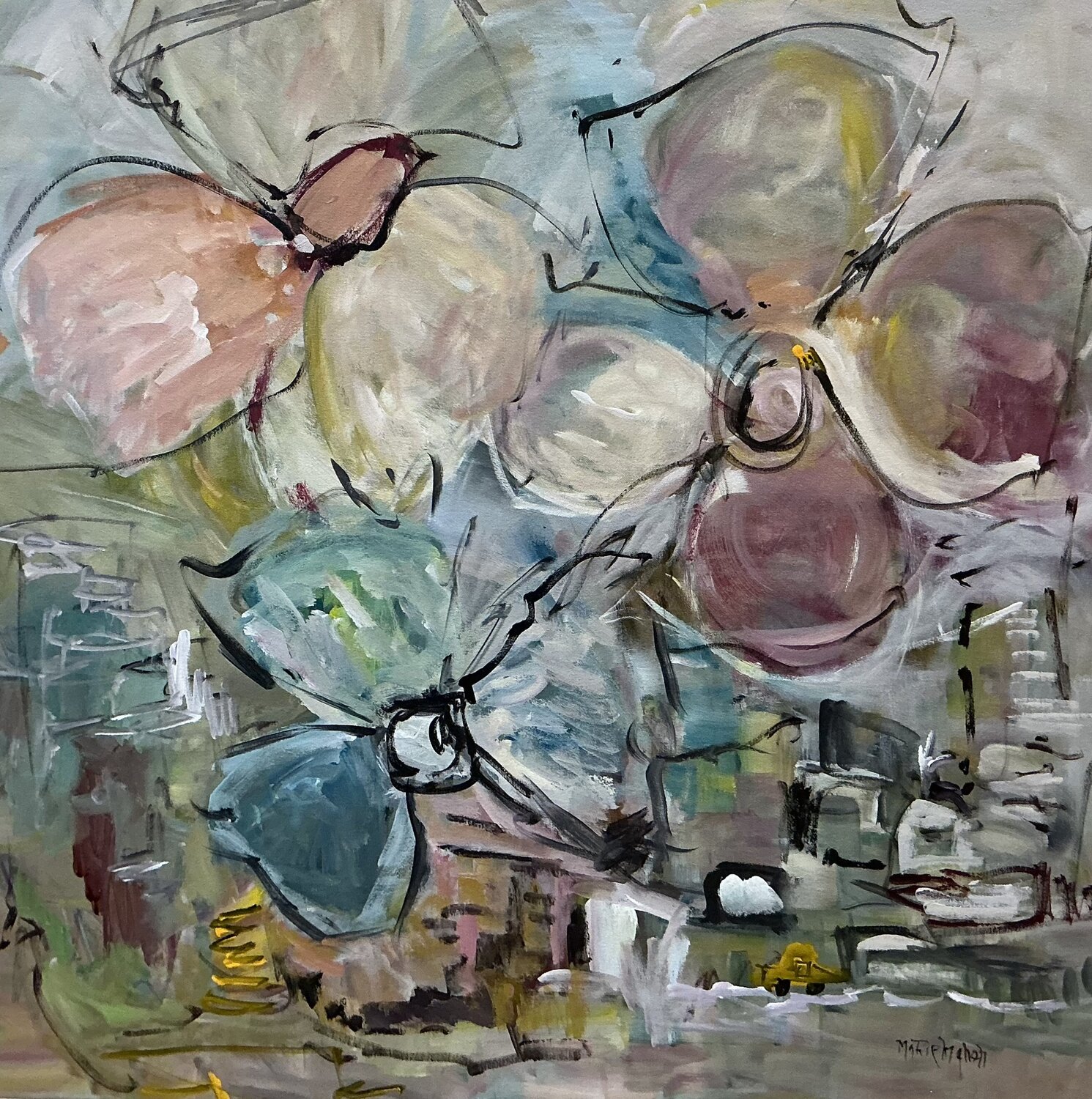 Nature’s Taking Over New York City Marie Manon Corbeil Originalgemälde zu verkaufen