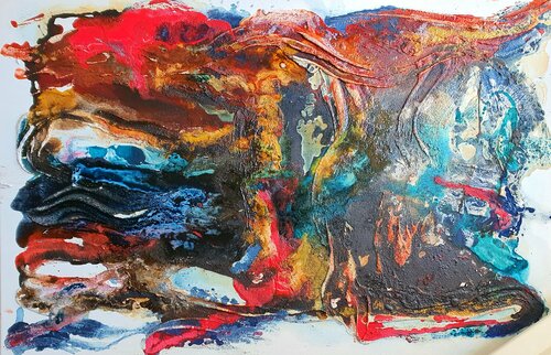 Indian summer. van Karibou, Schilderij te koop op Singulart
