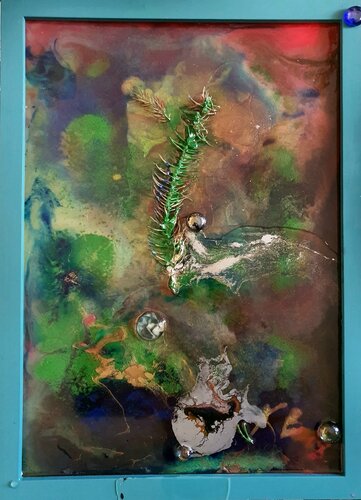 Abstract surreal naturalistic mystical pouring fir tree by Karibou, 기타 매체 for Sale on Singulart