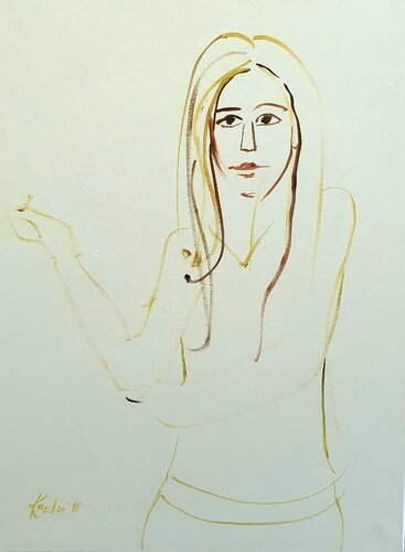 Semi abstract in  the manner of Marc Chagall by Karibou, Painting for Sale on Singulart