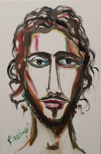 reflexion, resurrection. Deeply human. di Karibou, Pittura in vendita su Singulart