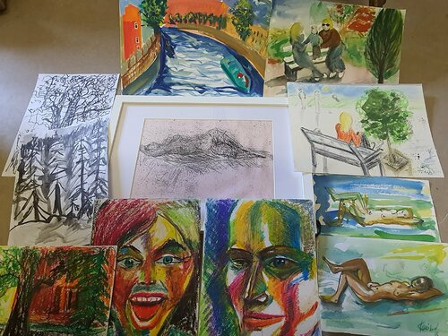 10+ drawings collection Portrait semi abstract by karibou Karibou