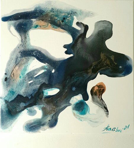 Abstract bird in flow Karibou