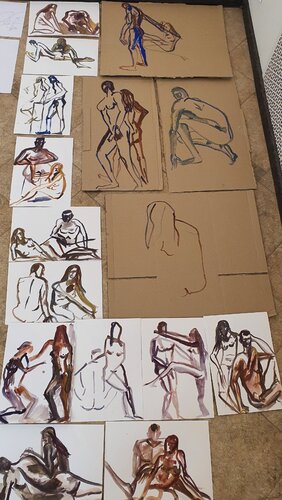 Naked nue aktmalerei von Karibou, Zeichnungen kaufen auf Singulart