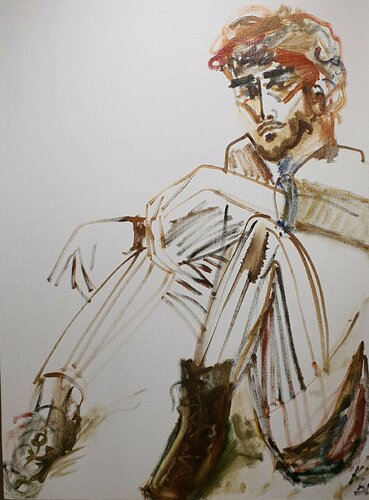 Mysterium eines Mannes. Deeply human..giglée by Karibou, Print for Sale on Singulart