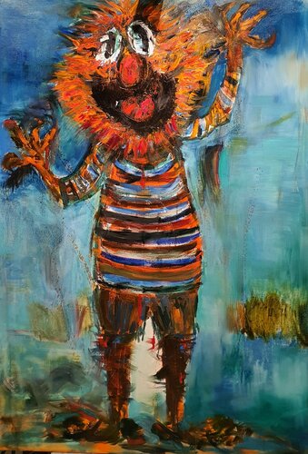 GROVER  from SESAME STREET by karibou von Karibou, Malerei kaufen auf Singulart