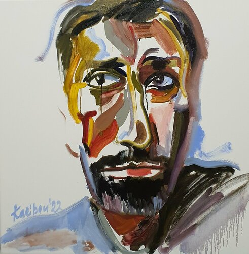 Hope. Faith. à la Ernst Kirchner. Deeply human. von Karibou, Malerei kaufen auf Singulart