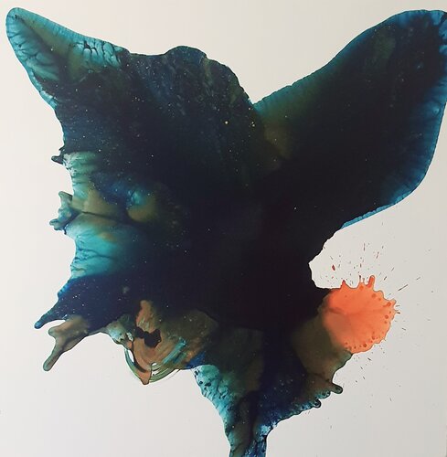 Butterfly. Mother nature in the manner of de Kooning. Karibou