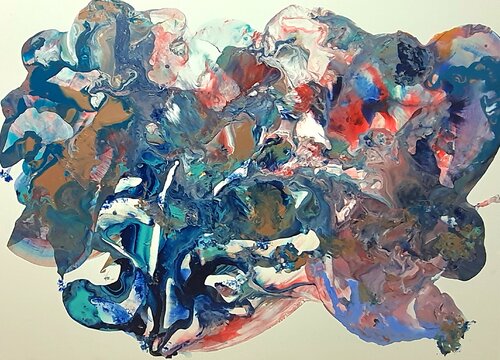 Rest for the soul. Natural art in the manner of Pierre Soulages von Karibou, Malerei kaufen auf Singulart