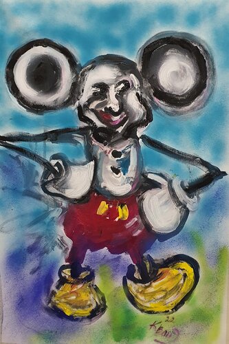 Mickey Mouse boxes. by Karibou, Painting for Sale on Singulart