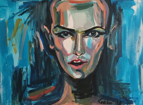 Sinead O'Connor. Rock Star. by Karibou, Painting for Sale on Singulart