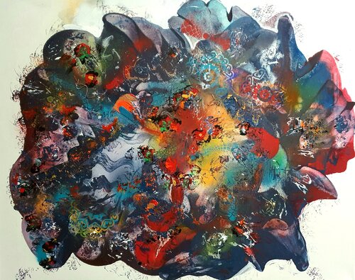 Silvester. Freude van Karibou, Schilderij te koop op Singulart