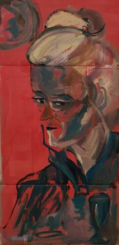 Absinthe woman à la Picasso by Karibou, Painting for Sale on Singulart