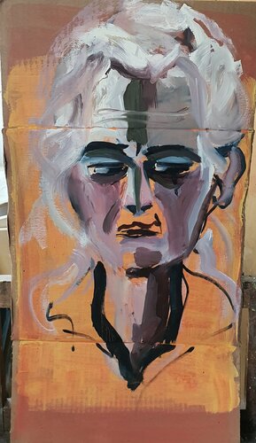 Red portrait di Karibou, Pittura in vendita su Singulart