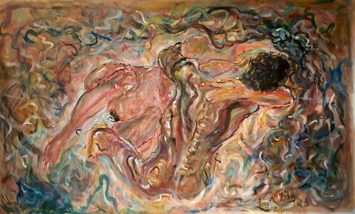 Kuss. Umarmung. Egon Schiele Karibou