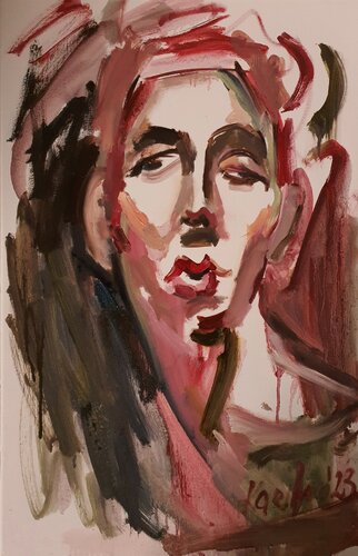 Portrait of a WOMAN. van Karibou, Schilderij te koop op Singulart