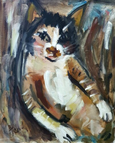 🐱 Katze. Kätzchen. by Karibou, Painting for Sale on Singulart