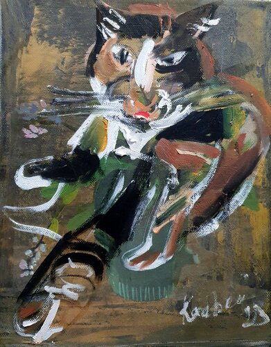 🐱 Katze di Karibou, Pittura in vendita su Singulart