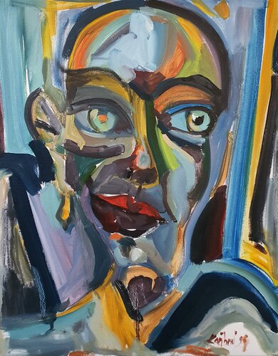 Portrait eines Mannes di Karibou, Pittura in vendita su Singulart