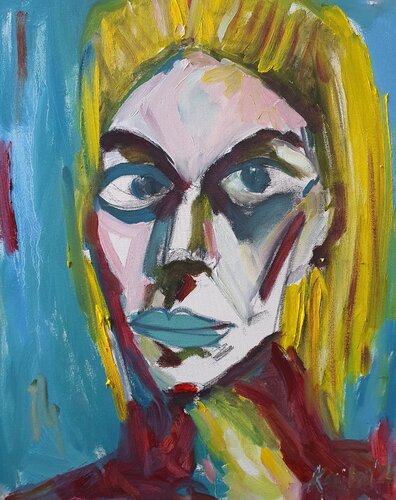 Coup de cœur. Portrait of a WOMAN. di Karibou, Pittura in vendita su Singulart