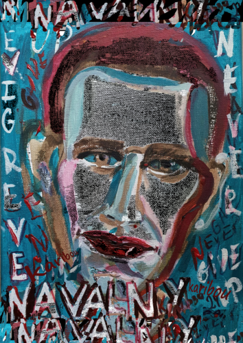 Navalny. Hommage an Russlands Politikers.  Giglée gerahmt by Karibou, Print for Sale on Singulart