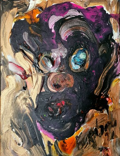 Dog oder Tierchen abstract van Karibou, Schilderij te koop op Singulart