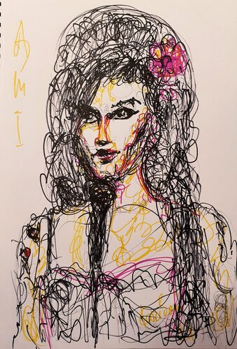 Amy Winehouse rock star von Karibou, Malerei kaufen auf Singulart