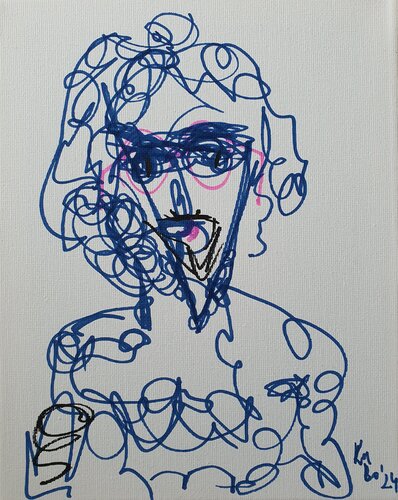 Portrait abstrakt von Karibou, Zeichnungen kaufen auf Singulart
