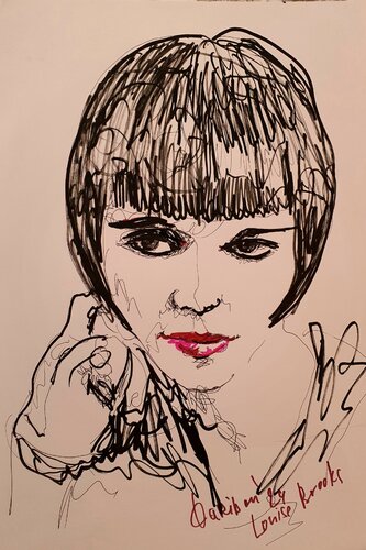 Loise Brooks. Celebtity. Portrait. Kino von Karibou, Zeichnungen kaufen auf Singulart