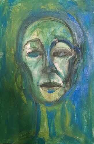 Woman portrait. Deeply human. par Karibou, Peinture en vente sur Singulart