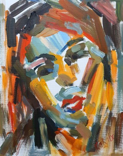 Portrait of a WOMAN. Deeply human. von Karibou, Malerei kaufen auf Singulart