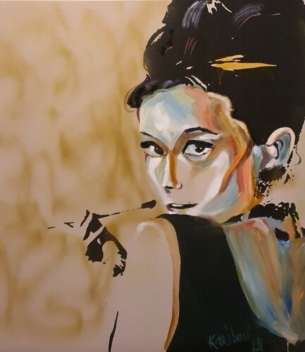 Audrey Hepburn by Karibou, Painting for Sale on Singulart