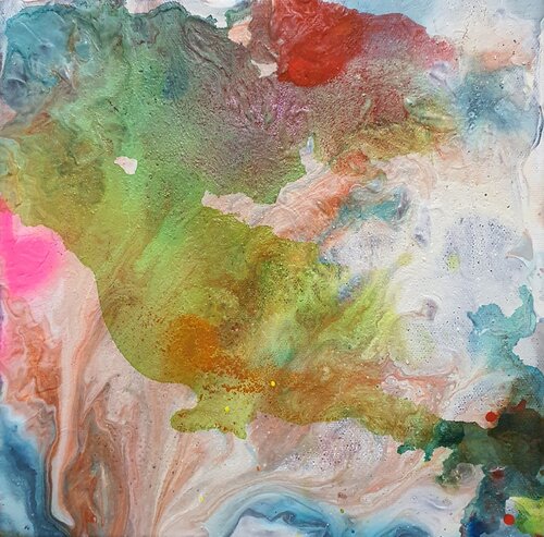 An abstract galaxie pink and rosa - S ART. by Karibou, Painting for Sale on Singulart