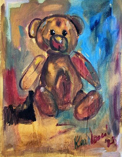 Teddy bear 🧸 di Karibou, Pittura in vendita su Singulart