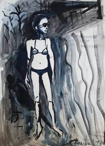 Desire for warmth désir de chaleur. Urlaub am Meer. Summertime by karibou by Karibou, Painting for Sale on Singulart