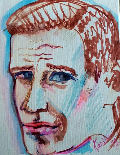 Hommage an Navalny. Never give up! Das Original di Karibou, Pittura in vendita su Singulart