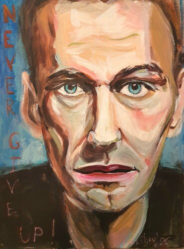 Hommage an Navalny. Never give up! van Karibou, Schilderij te koop op Singulart