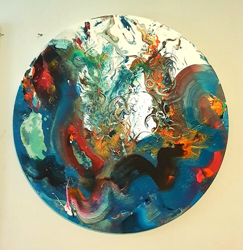 abstract deeply water erotically. rund Inspired by Jackson Pollock. Karibou