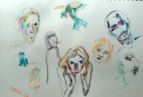 People und Timothy Chalamet. Zeichnung A3 by Karibou, 絵画 for Sale on Singulart