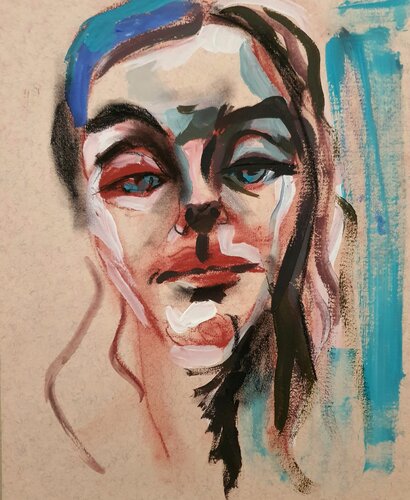 Portrait. Zeichnung di Karibou, Pittura in vendita su Singulart